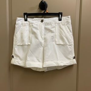 White cargo shorts